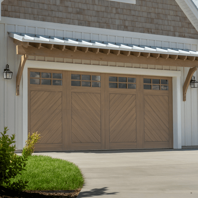 Aluminum wood garage door